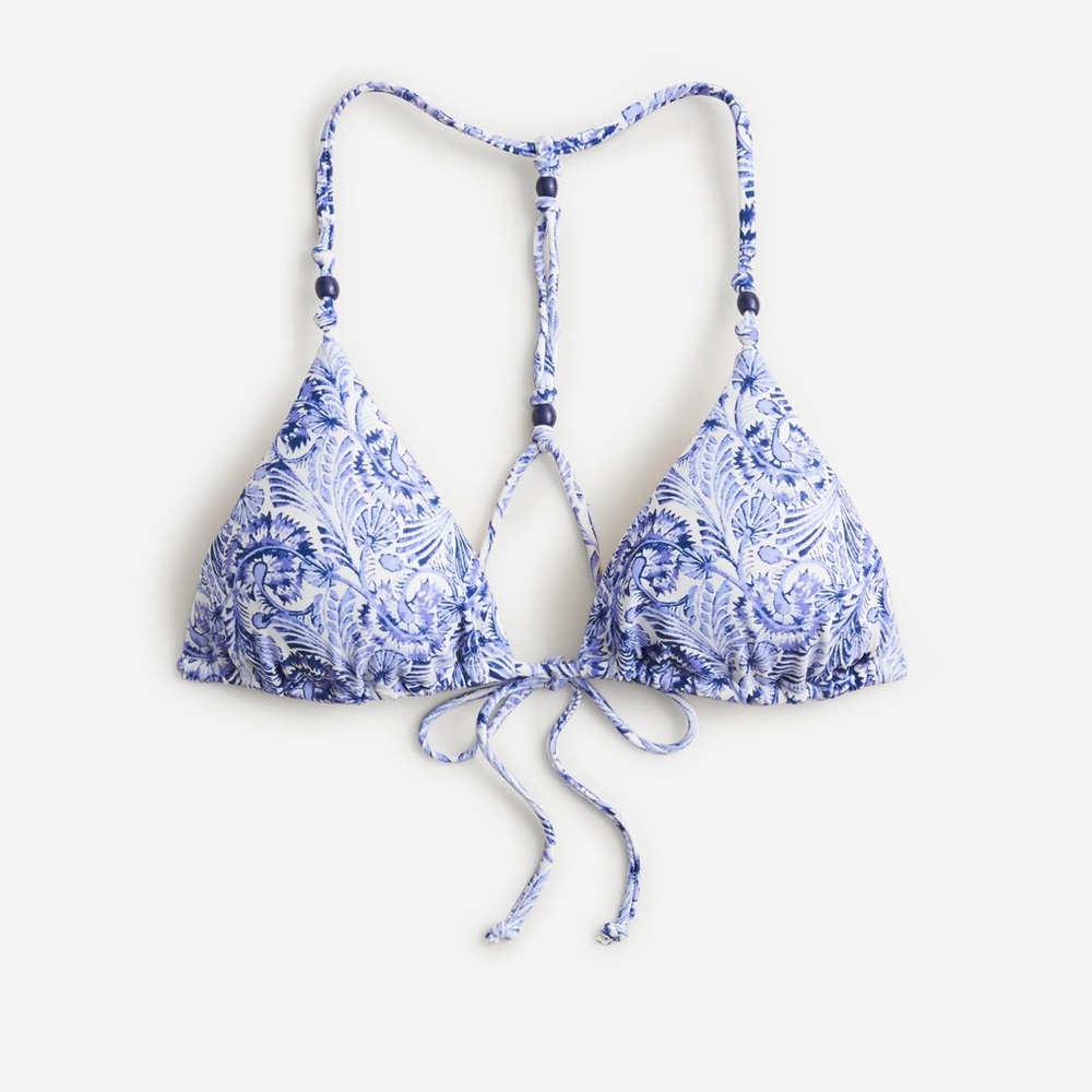 J. Crew Beaded String Bikini in Dandelion Swirl